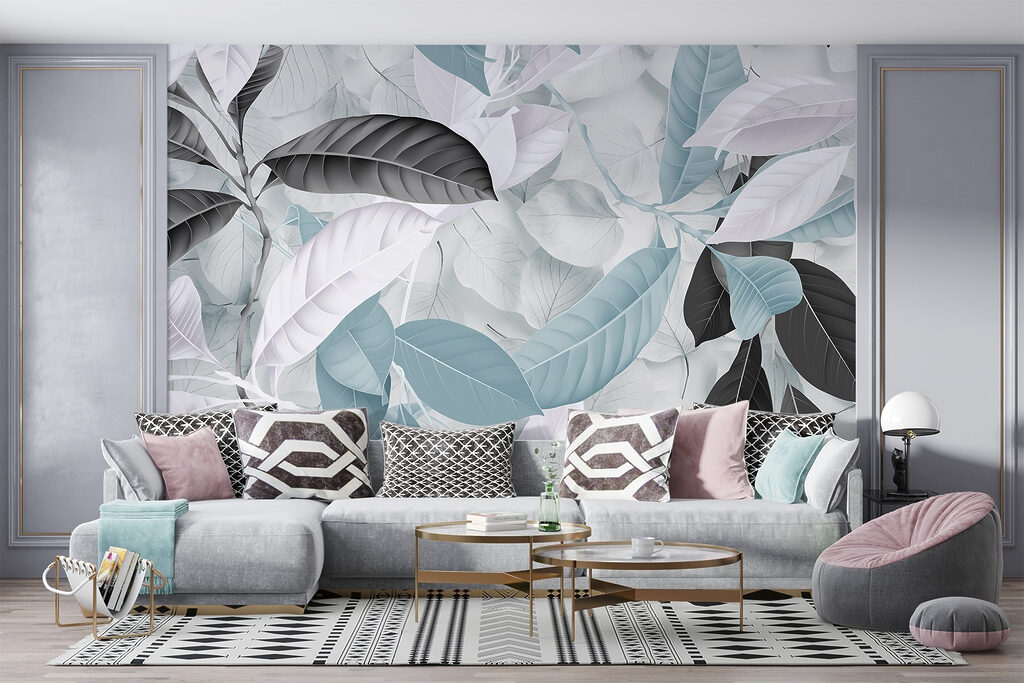 Frunze roz, alb-negru — interior 4
