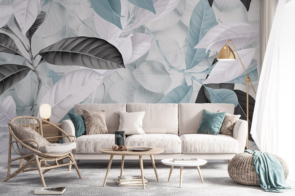 Frunze roz, alb-negru — interior 5