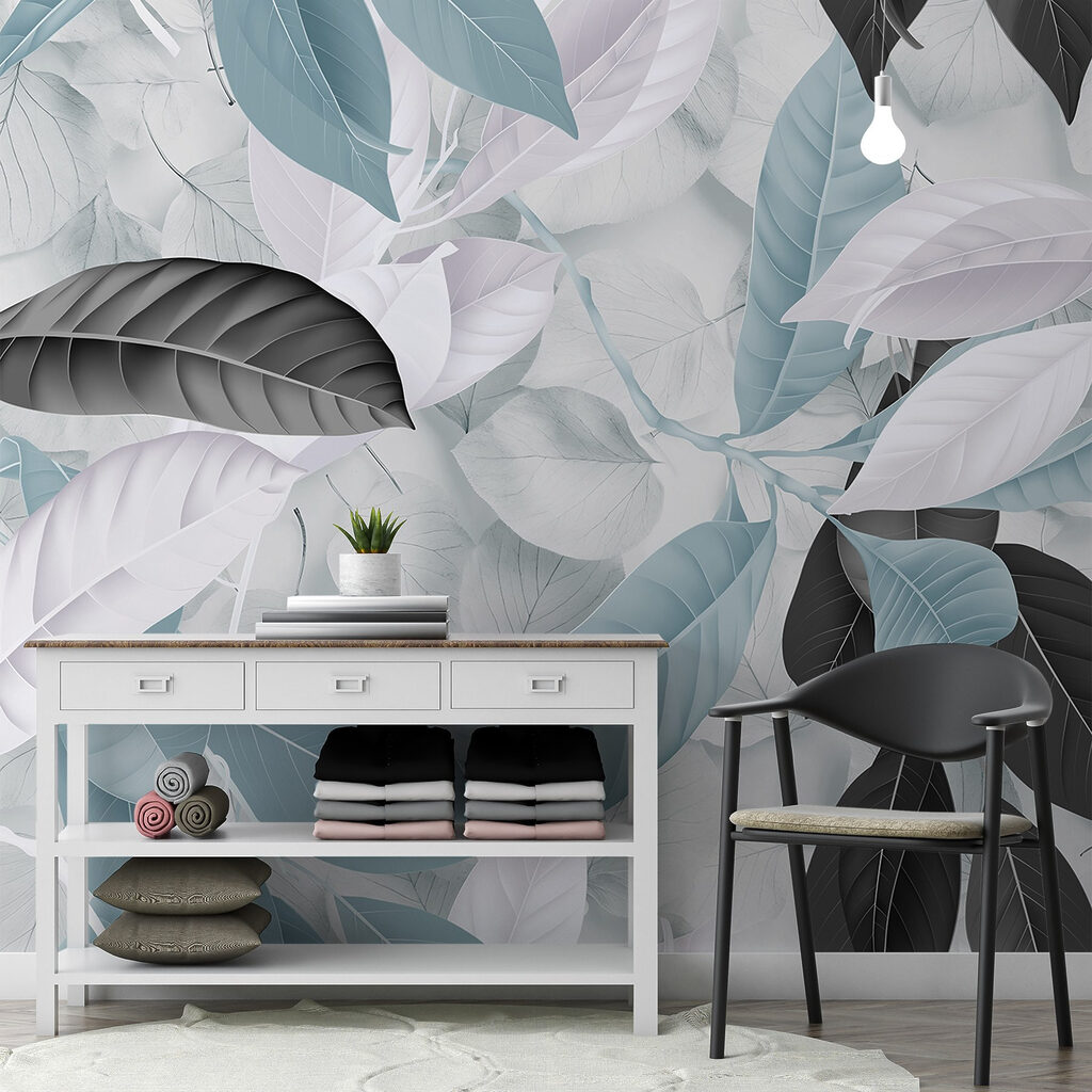 Frunze roz, alb-negru — interior 6