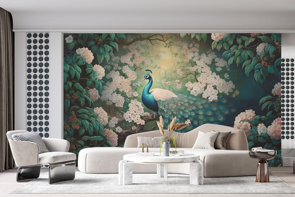 Păun printre flori — interior 2