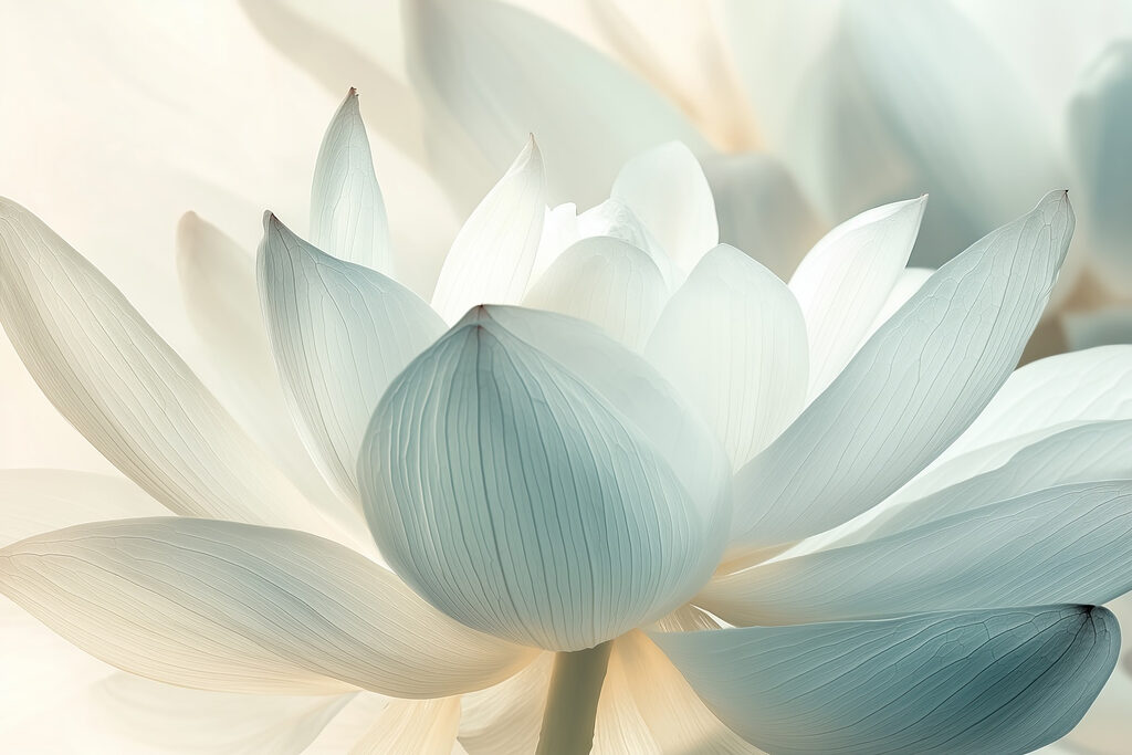Lotus albastru deschis — design complet