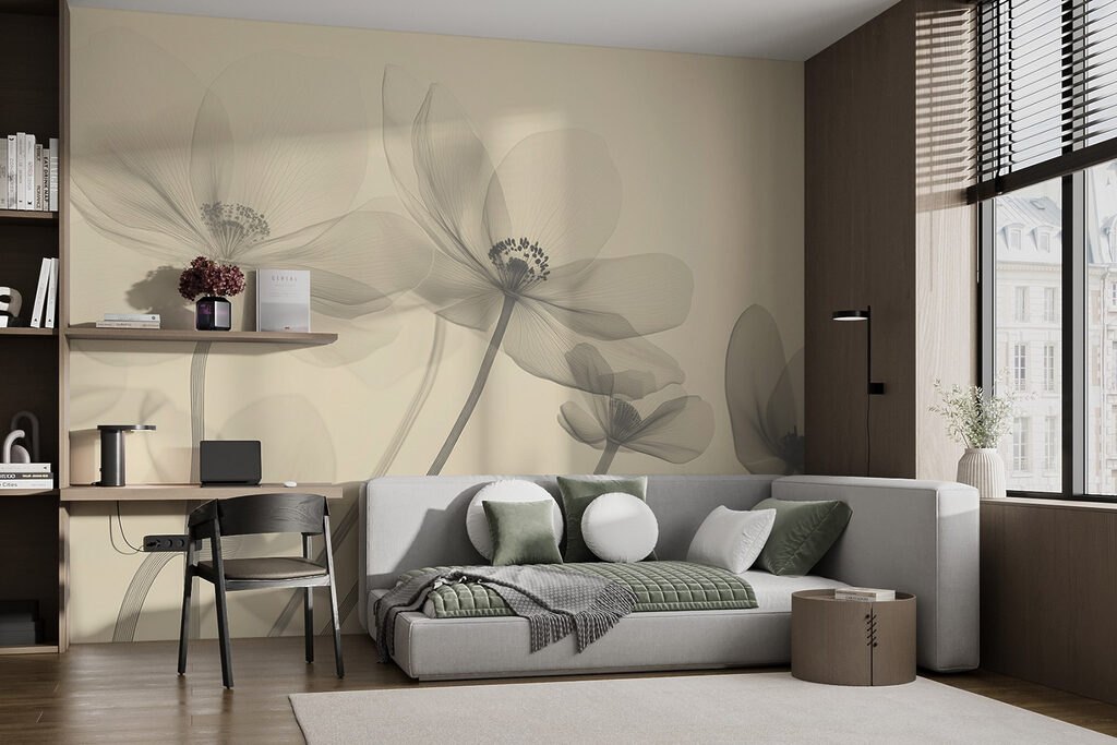 Flori transparente pe tije — interior 1