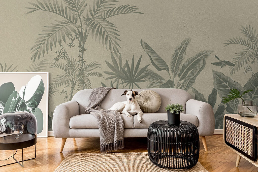 Grădină tropicală cu palmieri — interior 1