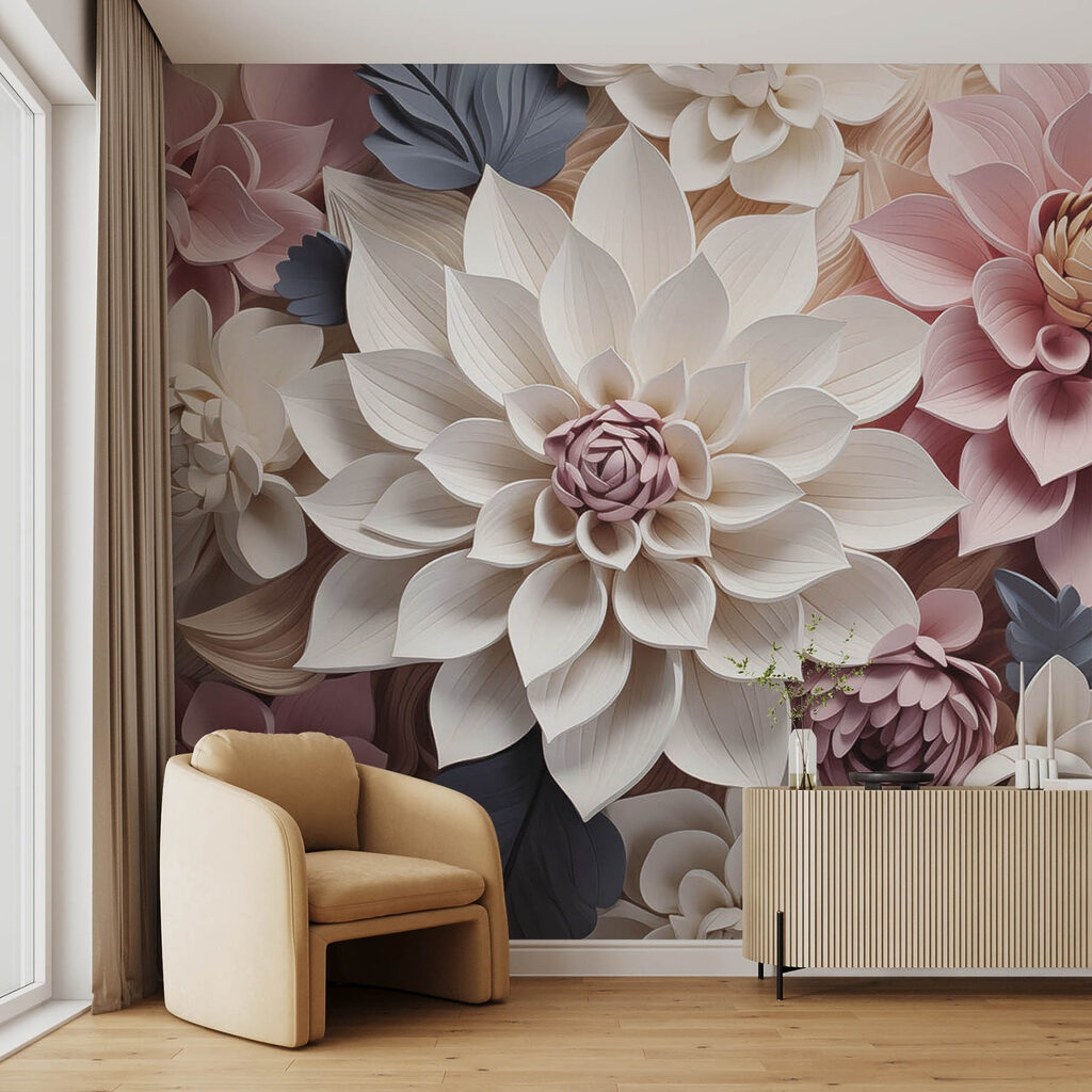 Flori în relief pastel — interior 3