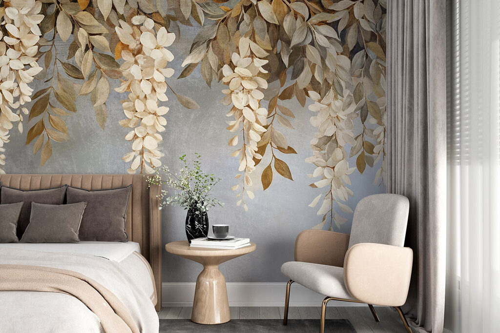 Ciorchini albi pe gri-albastru — interior 1