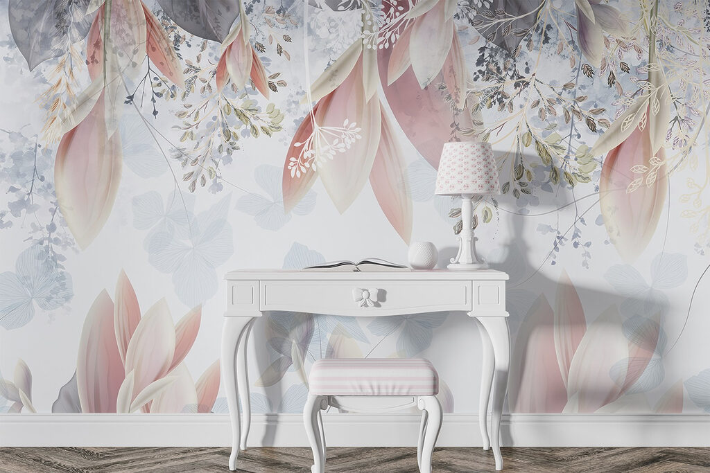 Frunze și flori pastelate — interior 1