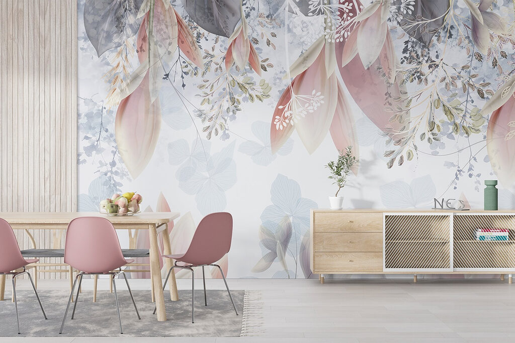 Frunze și flori pastelate — interior 3