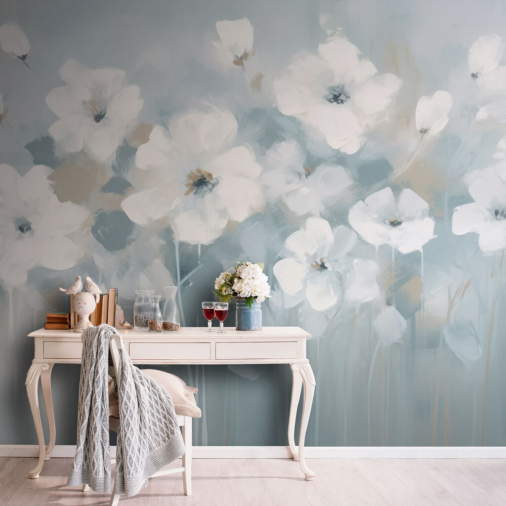 Flori albe deasupra dungilor — interior 1