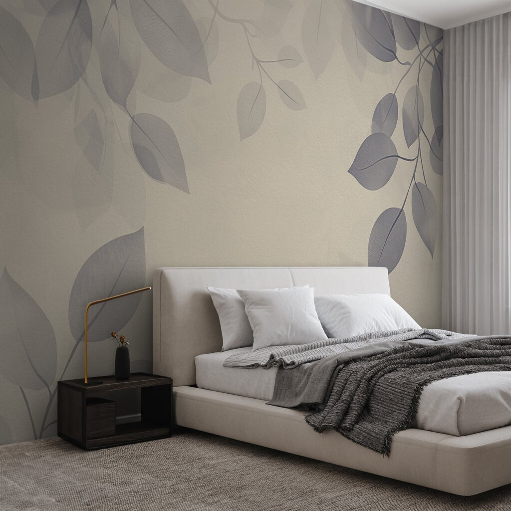 Frunze gri, cadru crem — interior 1