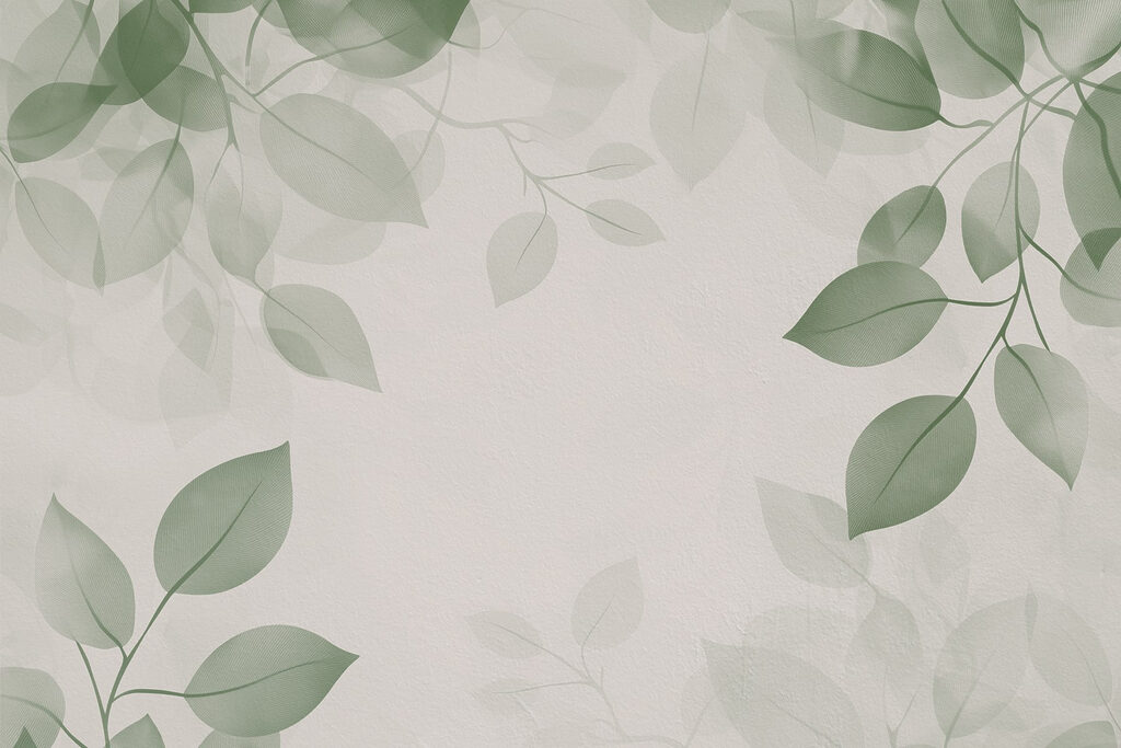 Frunze gri, cadru crem — design complet