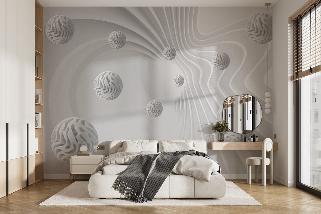 Sfere albe printre dungi — interior 1