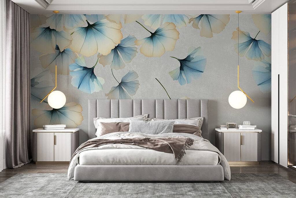 Frunze albastre care plutesc — interior 2