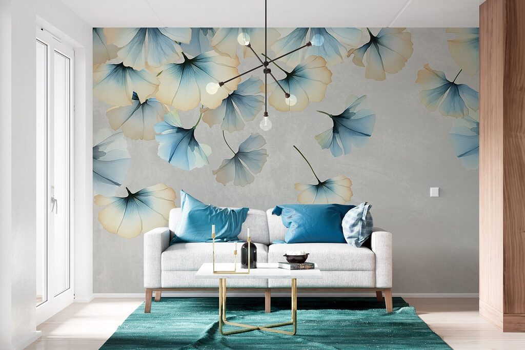Frunze albastre care plutesc — interior 4