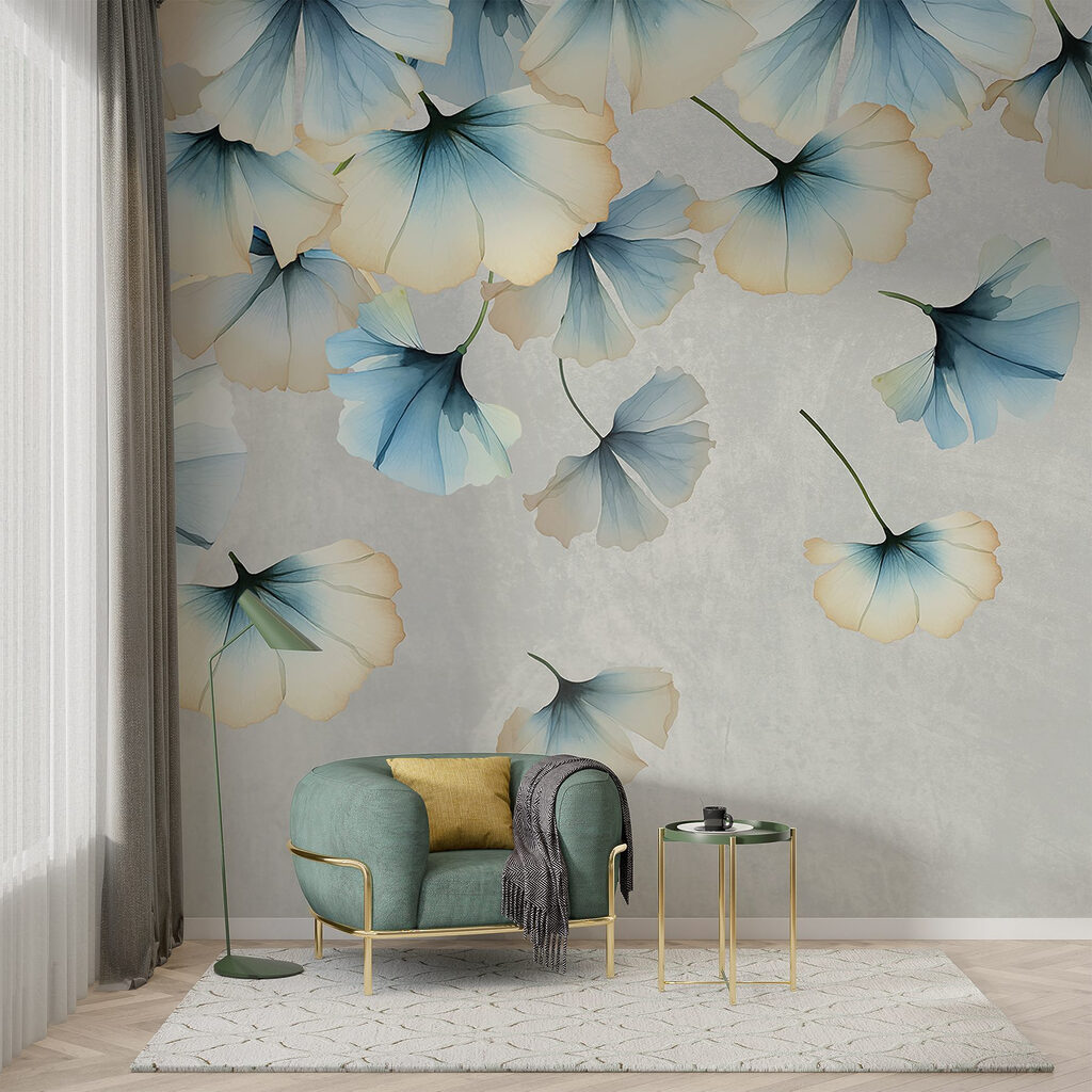 Frunze albastre care plutesc — interior 5