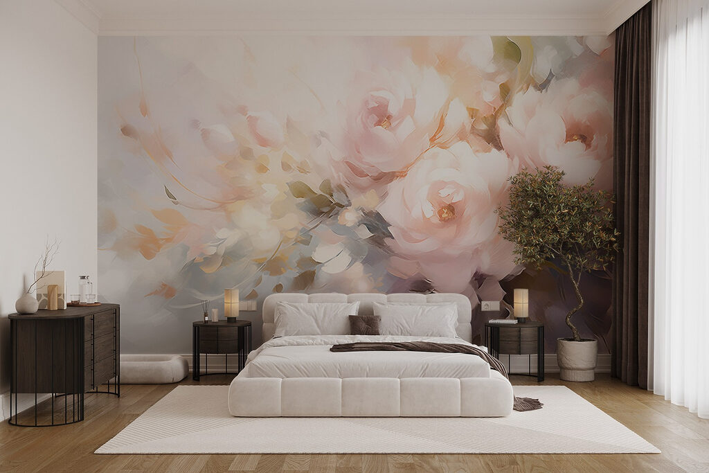 Flori deschise, fond cald — interior 1