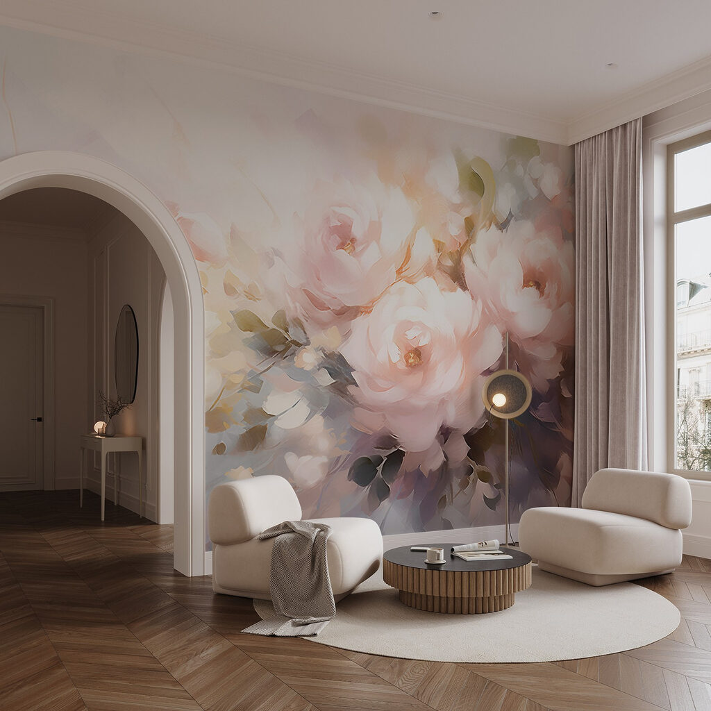 Flori deschise, fond cald — interior 2