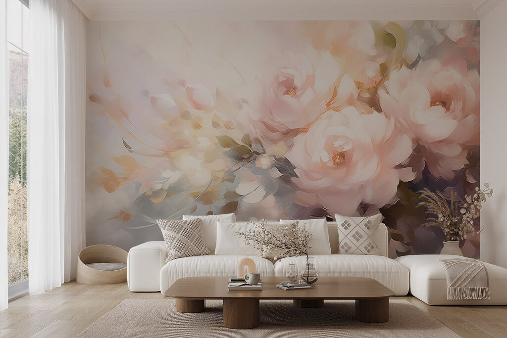 Flori deschise, fond cald — interior 3