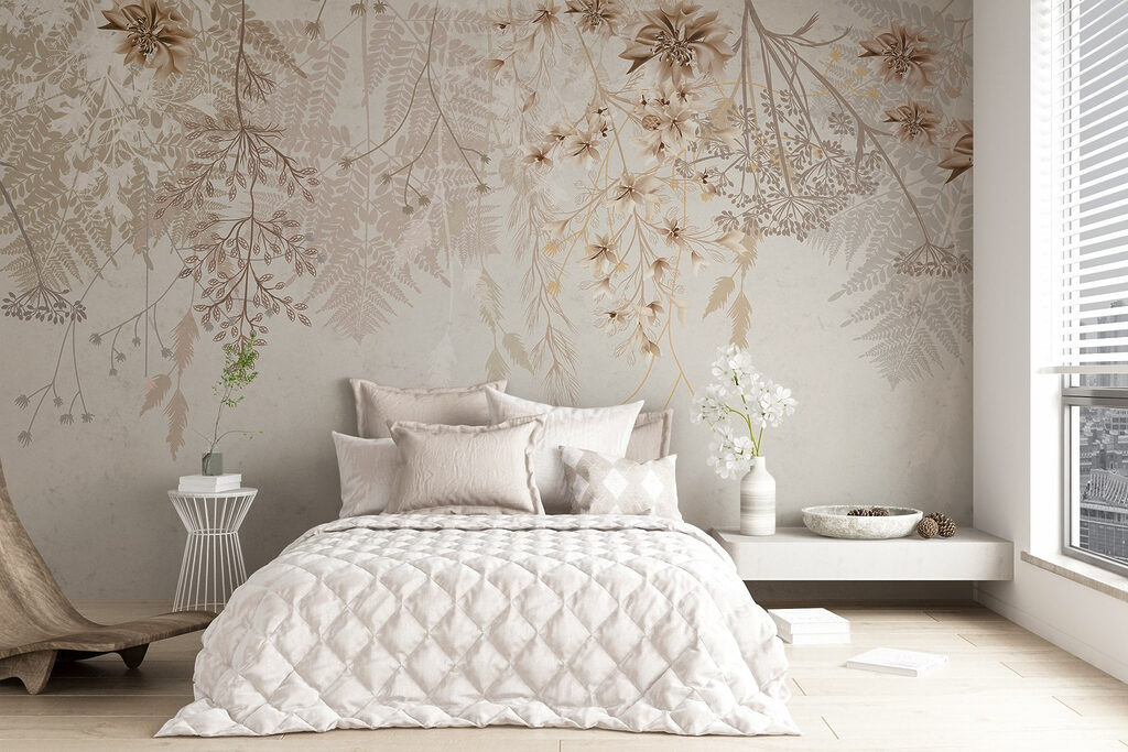 Ghirlandă florală fină într-un interior