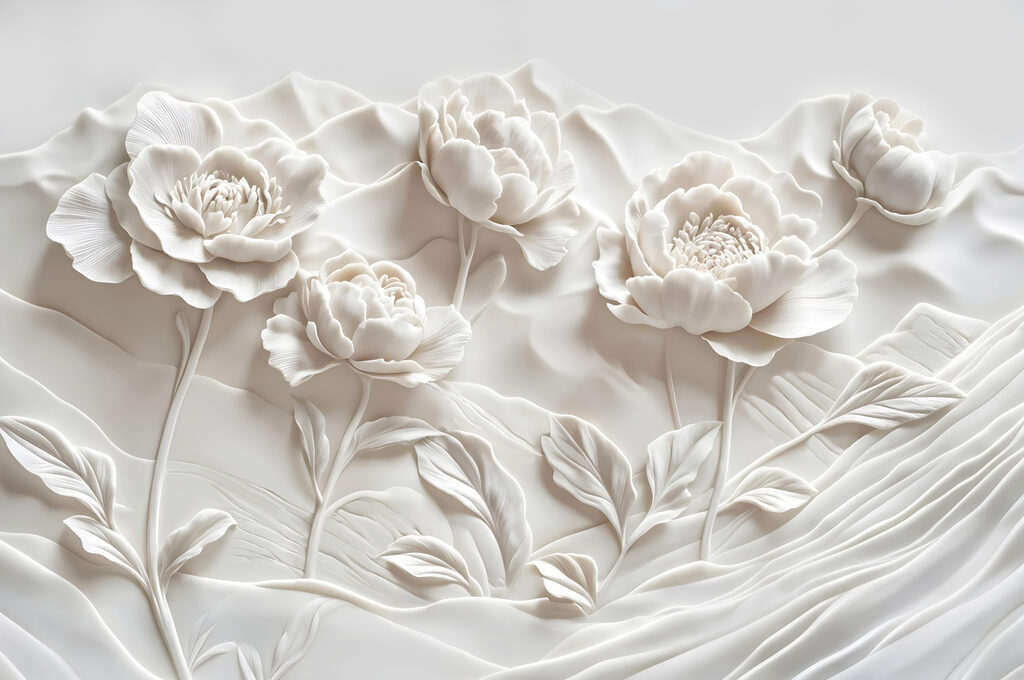 Grădină de flori albe — design complet