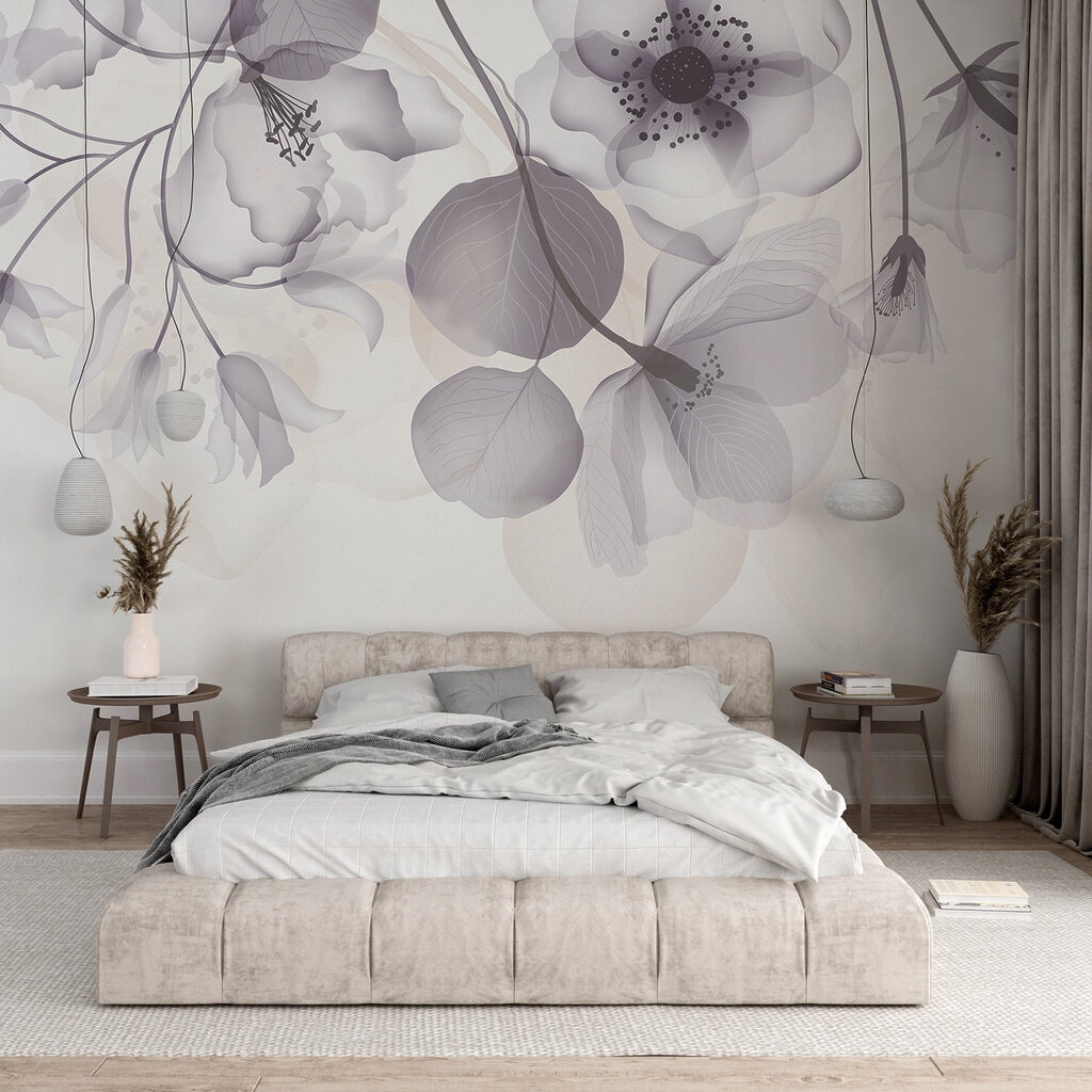 Flori pastel care atârnă — interior 1