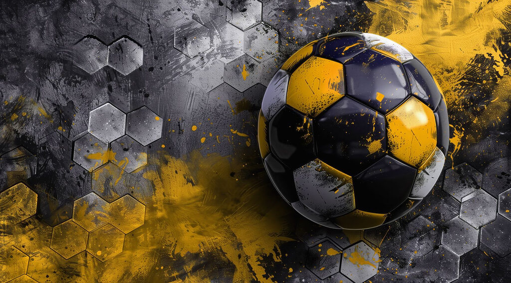 Minge de fotbal neagră — design complet