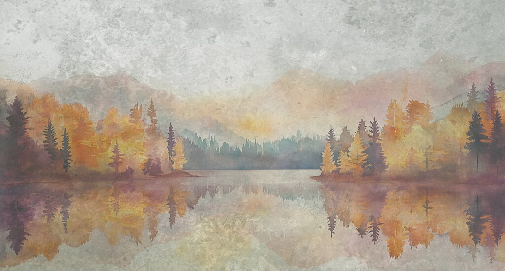 Toamnă pe lac — design complet