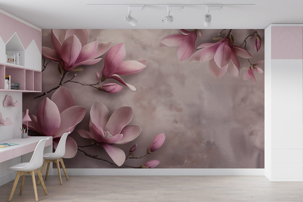 Ramuri curbate pe roz — interior 4