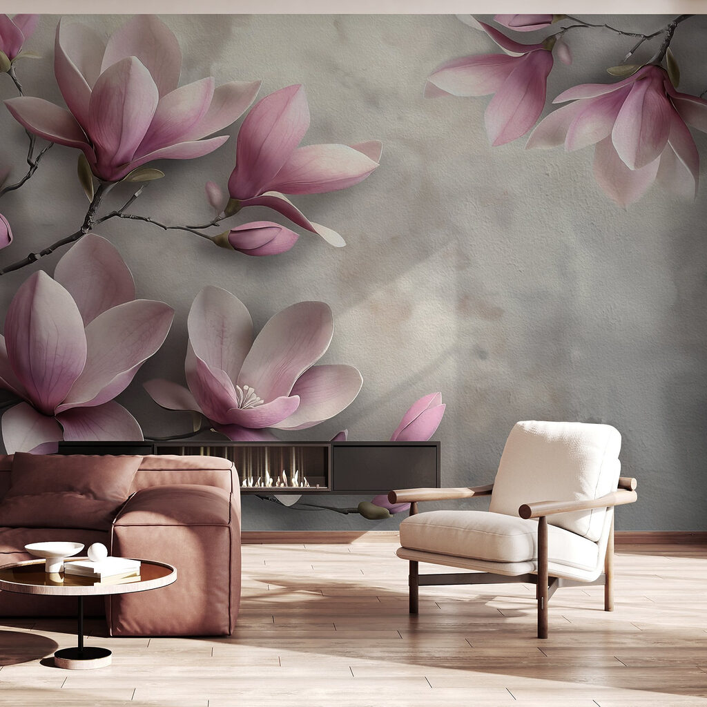 Ramuri curbate pe roz — interior 4