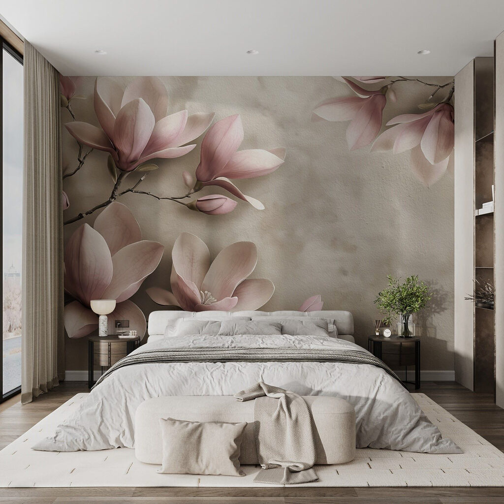 Ramuri curbate pe roz — interior 2