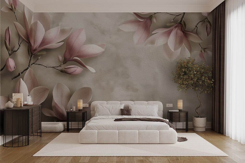 Ramuri curbate pe roz — interior 3