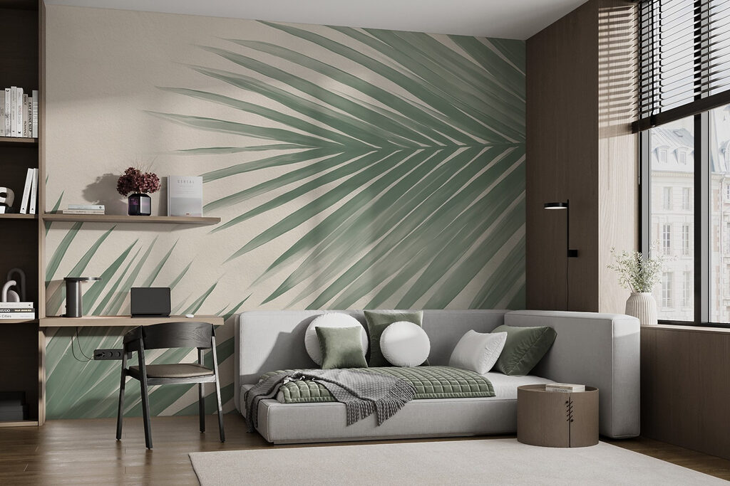 Doi palmieri pe crem — interior 2