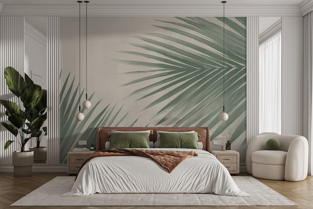 Doi palmieri pe crem — interior 3