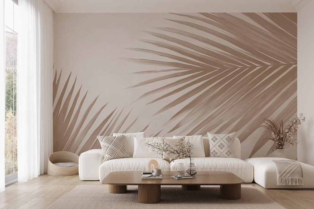 Doi palmieri pe crem — interior 3