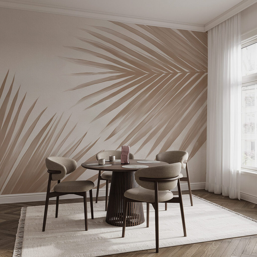 Doi palmieri pe crem — interior 5
