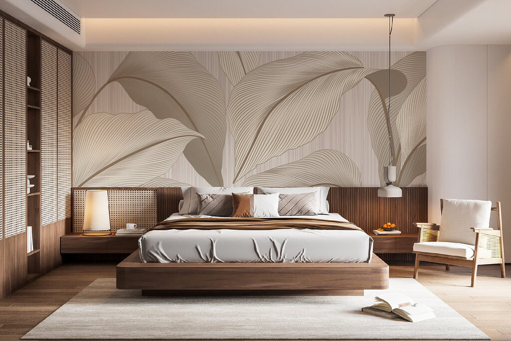 Frunze roz, linii paralele — interior 1