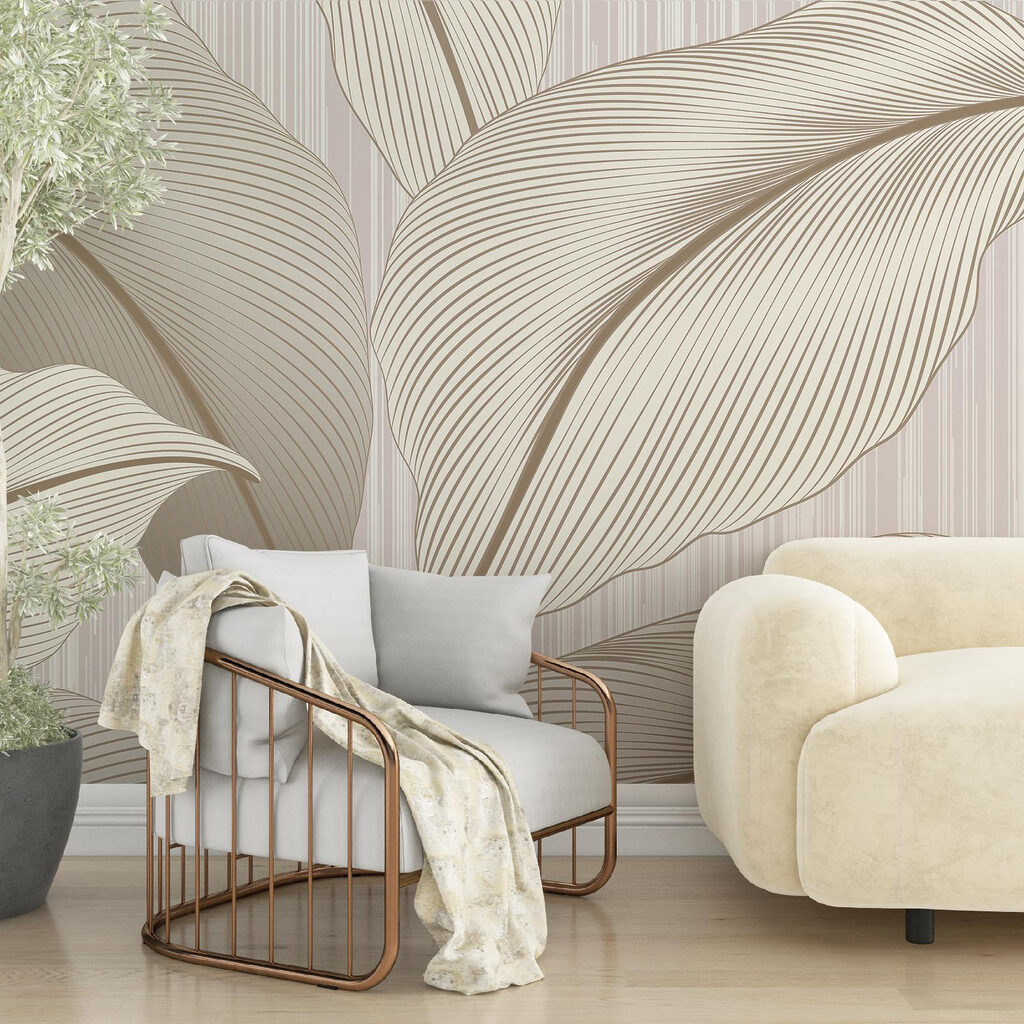 Frunze roz, linii paralele — interior 2