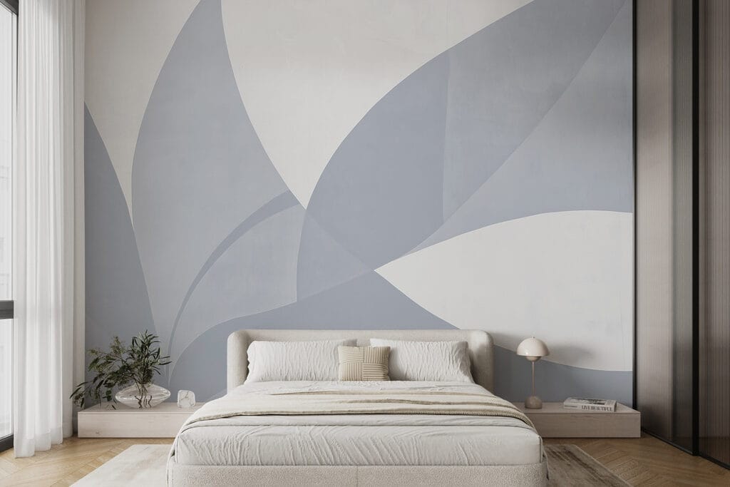 Forme albastre ca frunze — interior 2