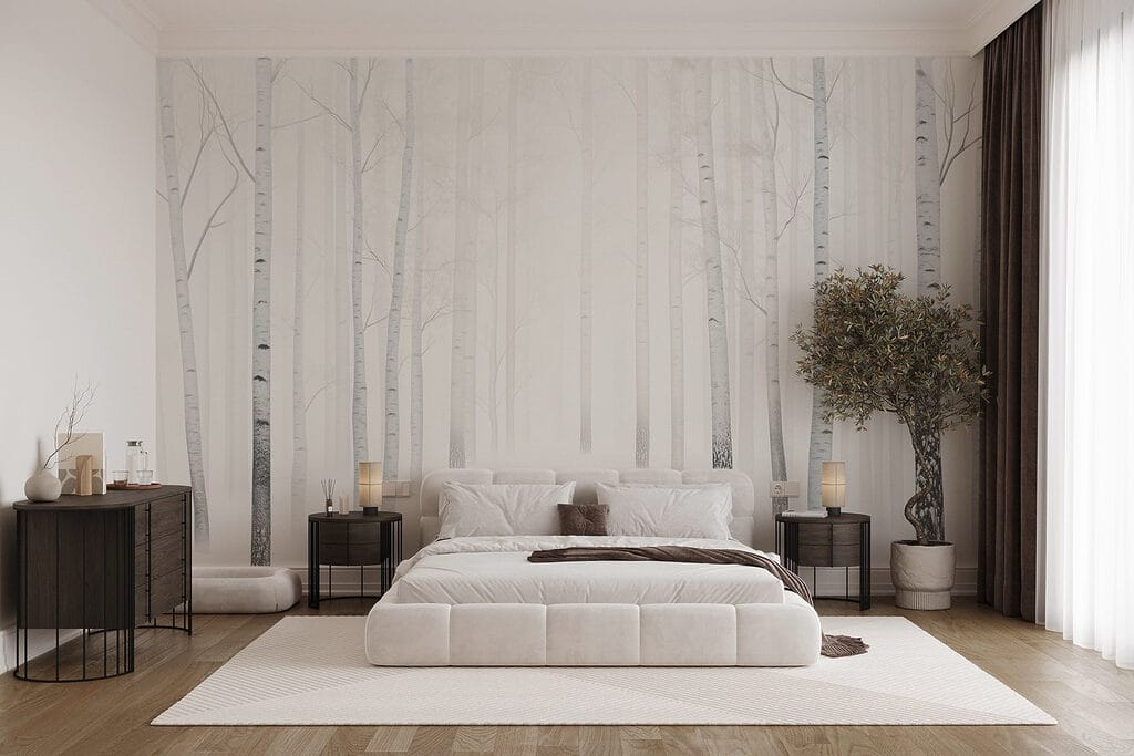 Mesteceni albi în contraluminare — interior 2