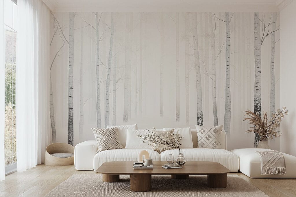 Mesteceni albi în contraluminare — interior 4