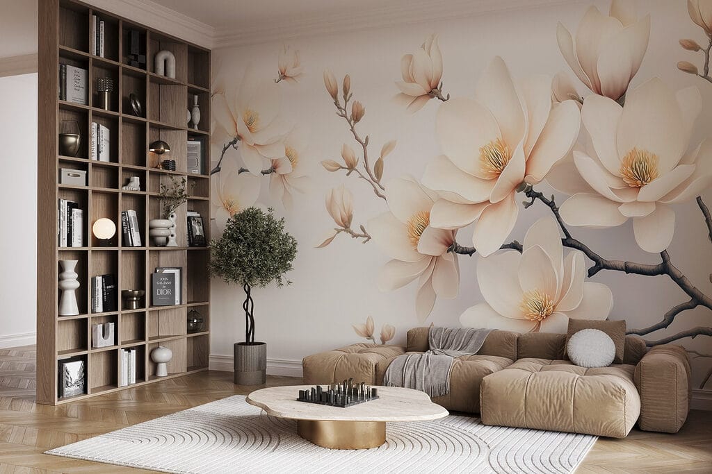Magnolie crem pe ramură — interior 2