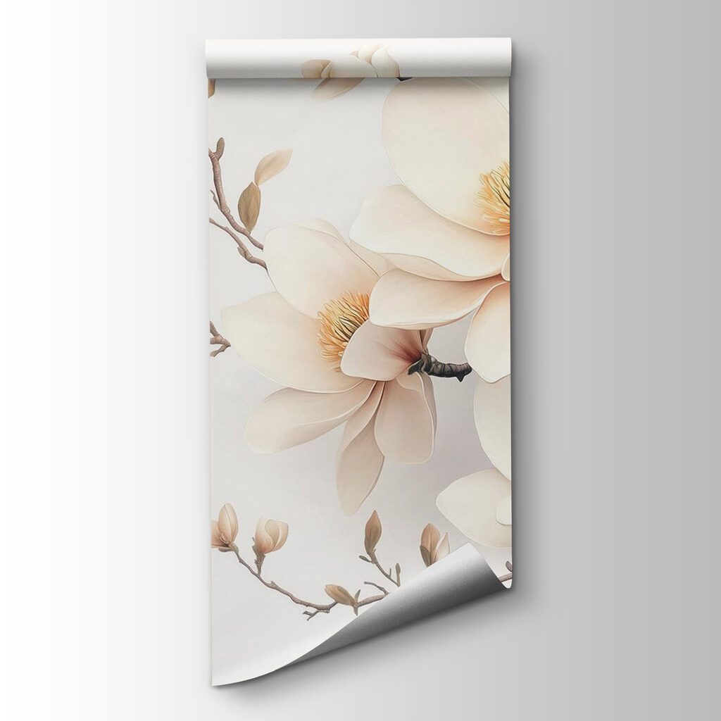 Magnolie crem pe ramură — vizualizare produs