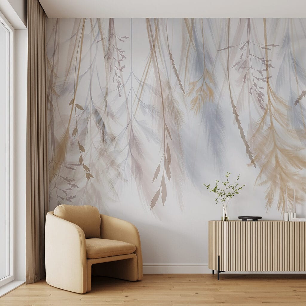 Frunze atârnate pe albastru — interior 6