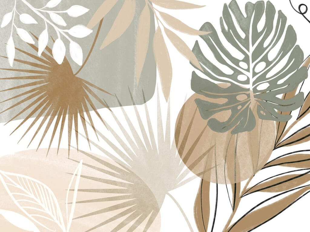 Frunze tropicale grafice — design complet