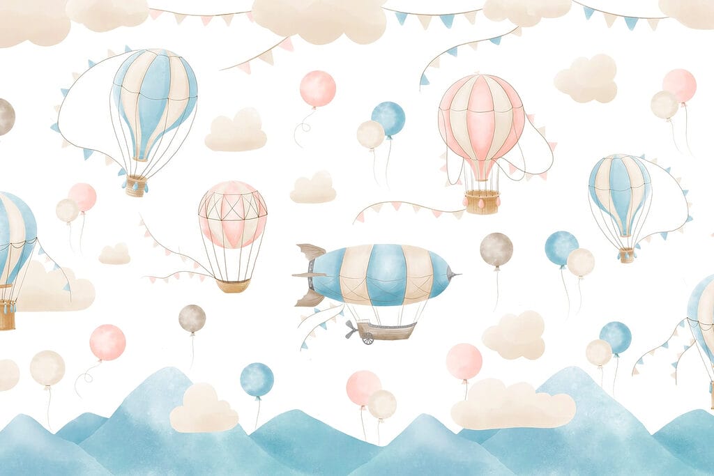 Baloane printre nori — design complet