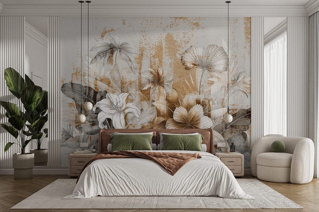 Flori pe vopsea — interior 1