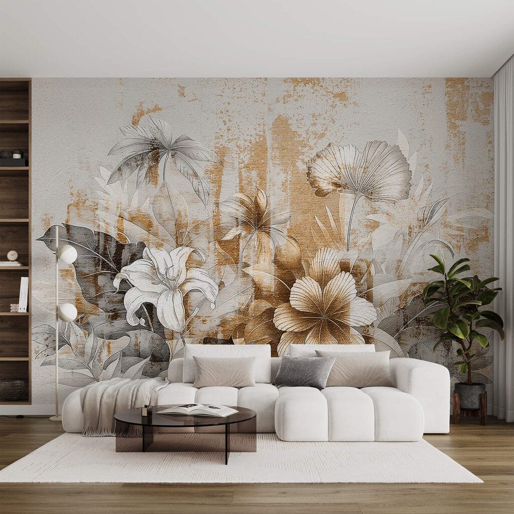 Flori pe vopsea — interior 3