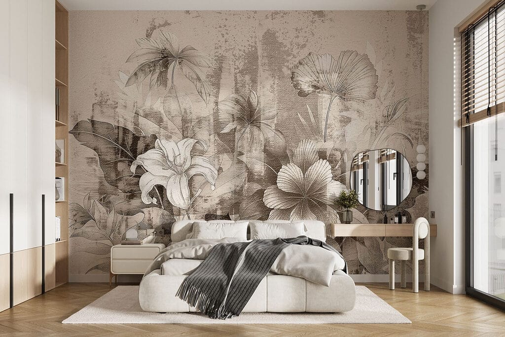 Flori pe vopsea — interior 1