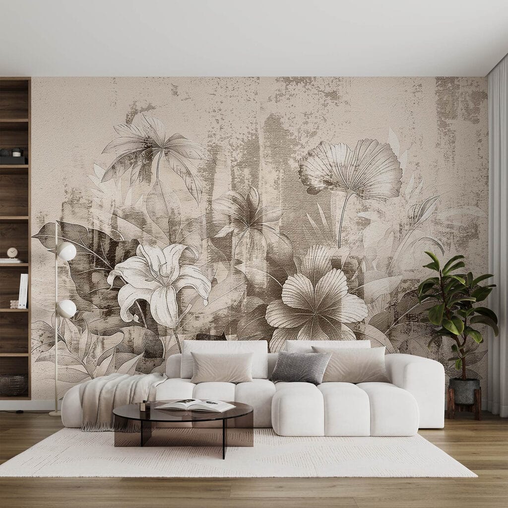 Flori pe vopsea — interior 2