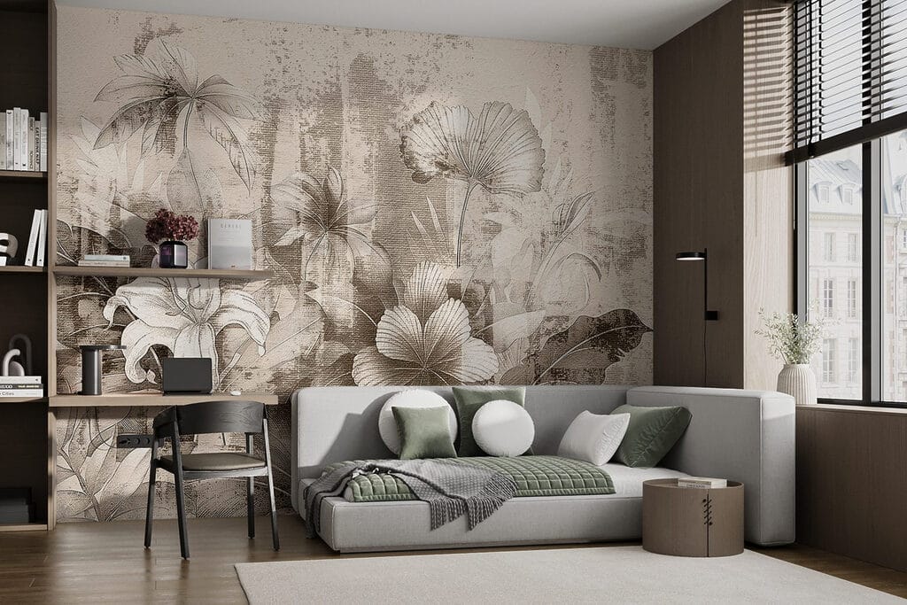 Flori pe vopsea — interior 3