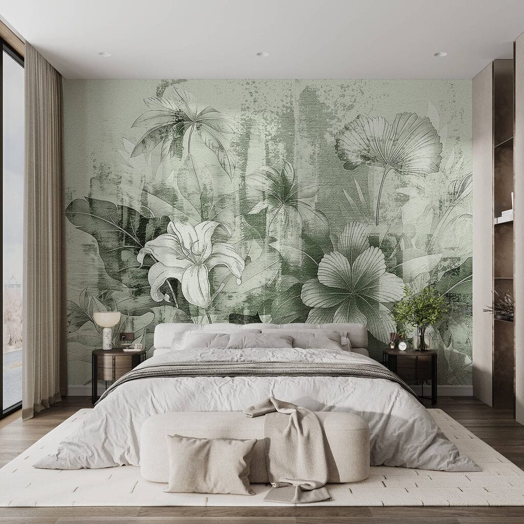 Flori pe vopsea — interior 1